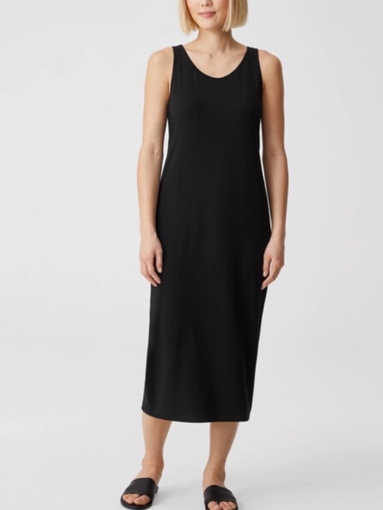 Eileen Fisher Dresses & Skirts - Eileen‎ Fisher Black Sleeveless Maxi Tank Dress, Size Small